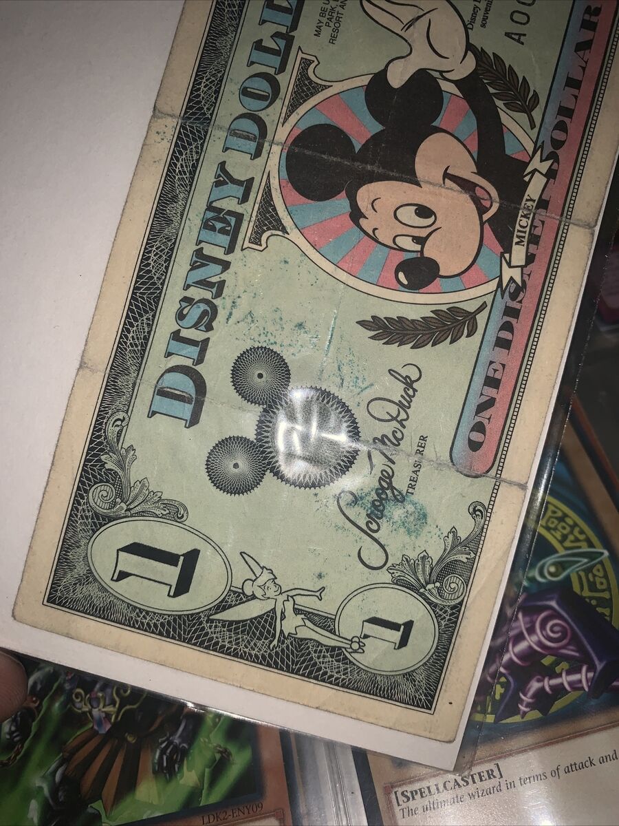 Disney Dollars セット 1ドル 5ドル 10ドル Disney Dollar 1995 Disney One Dollar Currency & Banknote
