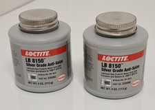 Lot 2 Cans of 8150 Loctite 235092 Anti Seize Silver Compound 4 Oz Cans EXP 02/26