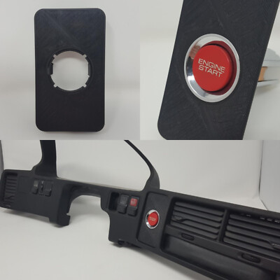 1990-93 Acura Integra Climate Control Blanking Kit w S2k Push Start Panel 91 92