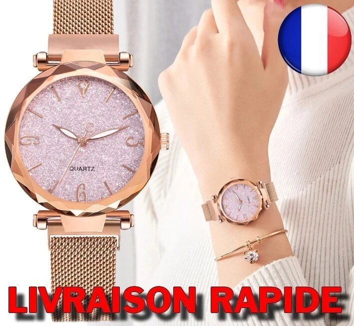 Montre Luxe Quartz Cadran Femme Fille Bijoux Id e Cadeau Heure