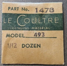 NOS Jaeger LeCoultre Cal. 493 - Wheel Part# 1478