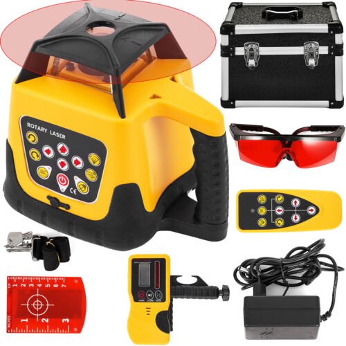 Rotationslaser Baulaser Rot Laser Level Linienlaser Electronic 360° Grad 100M - Afbeelding 1 van 12