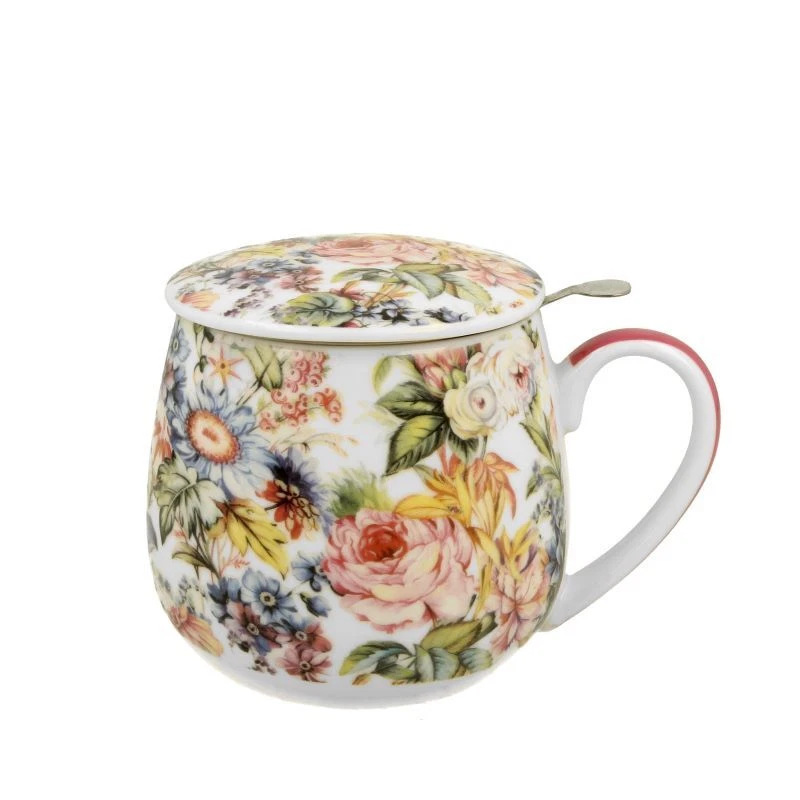 Teetasse mit Sieb und Deckel Blanca - Teeset Duo Porzellan - Bild 2 von 4