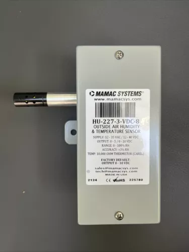 MAMAC Systems HU-227-3-VDC-8 3%Rh Hum/Temp 10K Ohm Sensor