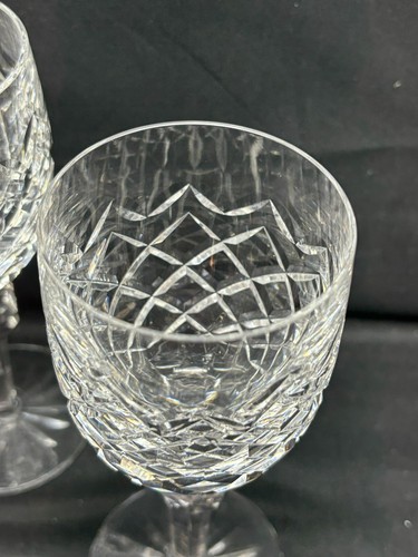 Set of 4 ~ Waterford "POWERSCOURT" Crystal Claret Wine ~ 7 1/8" Tall - Picture 4 of 9