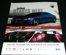 MASERATI  GHIBLI  SPORTS CARS -2015 ADVERTISEMENT-EXCELLENCE STARTS HERE 