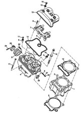 Adly 500 450, Dinli 450, SMC Trasher 520, Ventildichtungen Nr 10+11 Set