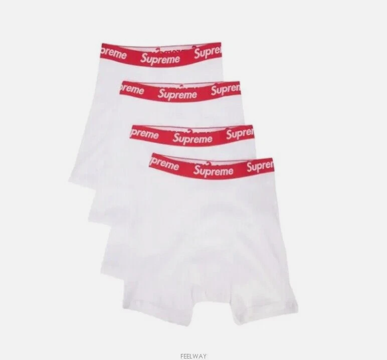Supreme Hanes Boxer Slips (paquet de 4) 100 % coton blanc X Large (40   42