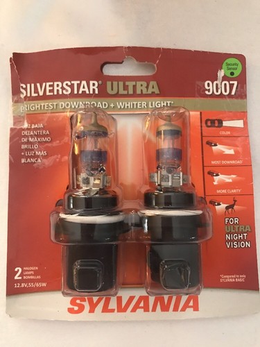 Sylvania Silverstar ULTRA 9007 HB5 Pair Set High Performance Headlight 2 Bulbs