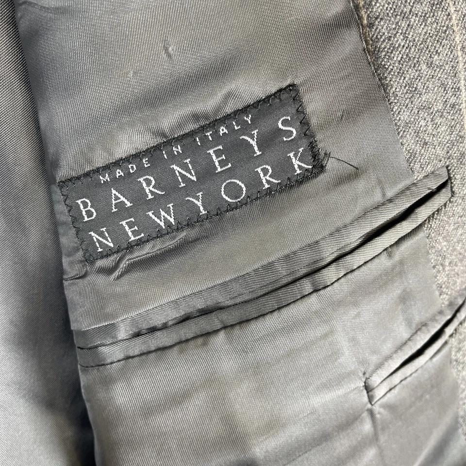 Blazer De Colección Raffaello Hombres 42R Gris Lana Cachemira Angora Pin Rayas 3 Botones Italia Foto 4 de 4