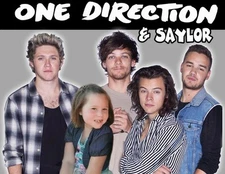 Custom Photo T-Shirt with ONE DIRECTION 1D  Harry, Niall, Liam, Louis with you!