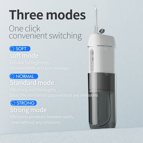 Portable Water Dental Flosser Pick for Teeth 3 Modes Cordless Oral Irrigator US - Picture 9 of 10
