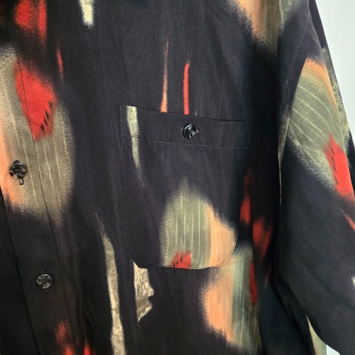 Virgola Uomo Shirt Mens XL Multicolor Geometric Print Hip Hop Disco Y2K - Picture 4 of 8