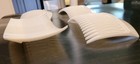 Set Of 2 Cream white Oversized Side Hair Comb Craft Spanish Flamenco Peineta New — photo 4