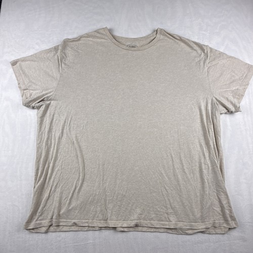 The Foundry Supply Co. Men's 4XL Beige Crew Neck T-Shirt Cotton Polyester Blend