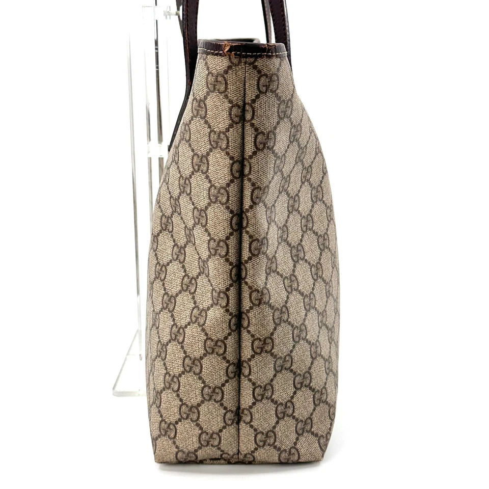 GUCCI GG PVC Tote Bag Brown Auth - Image 4 of 4