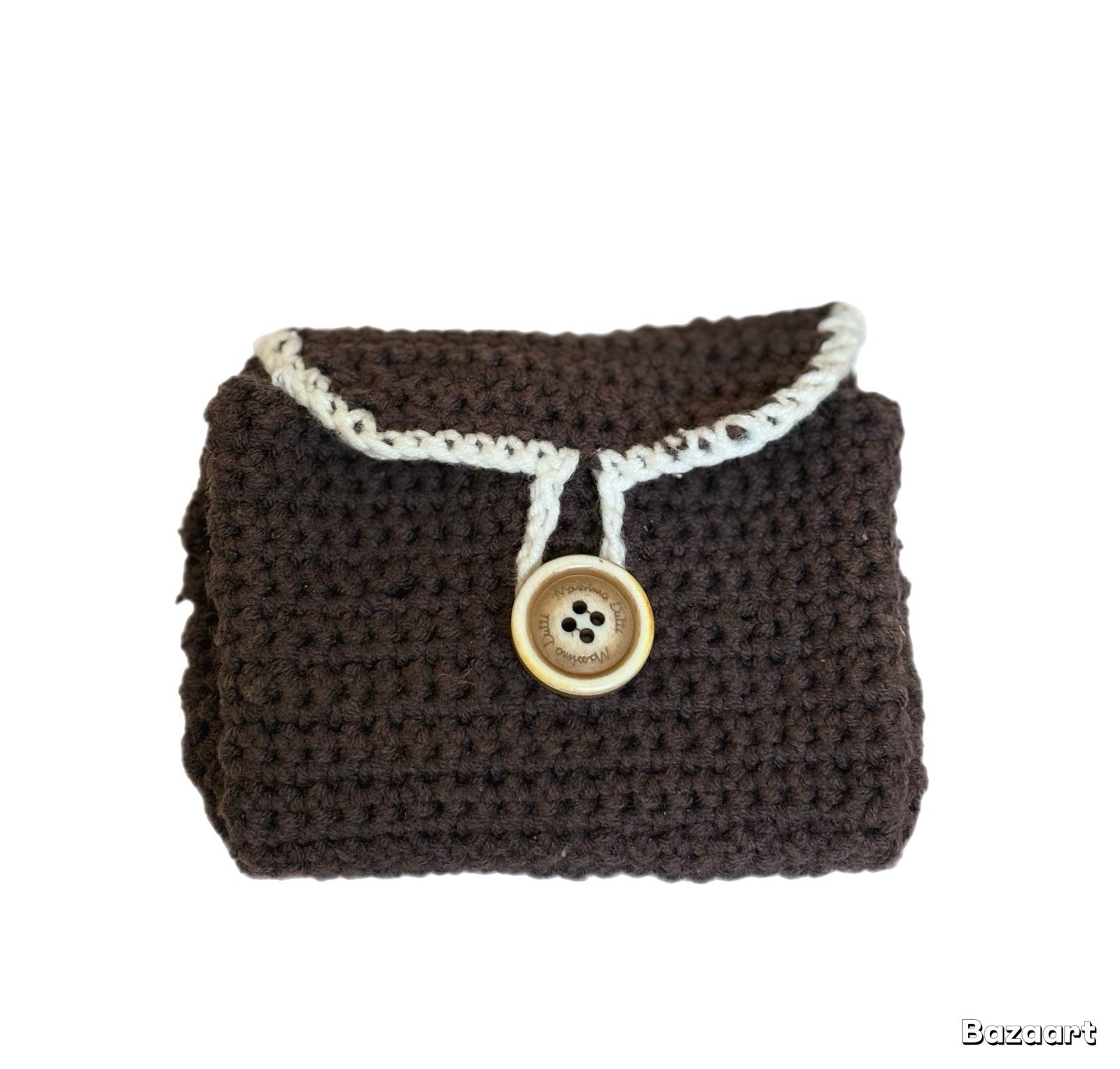 Monedero crochet apertura triple
