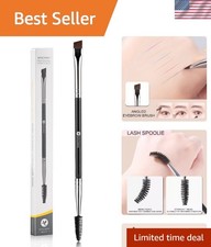 Versatile Angled Eyebrow Brush and Spoolie   Ideal for All Skin Tones and Styles