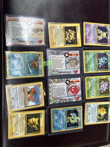 Pokemon Vintage Base Set Card Lot 12 Pikachu Dragonite Gyarados Meowth Kabutops
