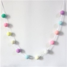 Easter Pompom Garland-Tree Decorations Felt Ball for Mantle Decor, Party Decor