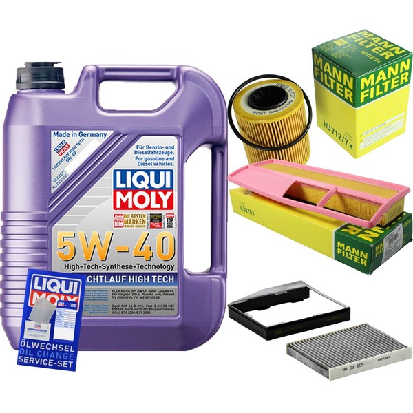 Inspektionskit Filter Liqui Moly ÖL 5L 5W-40 FüR Fiat Doblo 119 1.3 D Multijet-image