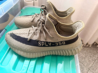 adidas Yeezy Boost 350 V2 Herren Sneaker Grau/Schwarz SPLY-350 EU 43 1/3