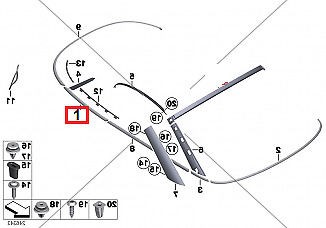 MINI NEW GENUINE COOPER COUPE R58 MOLDING FOR SIDE PANEL REAR RIGHT O/S ...