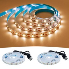 USB LED Strip Light Warm White 3000K 5V USB Powered 13.12ft/4M 240LEDs Flexib...