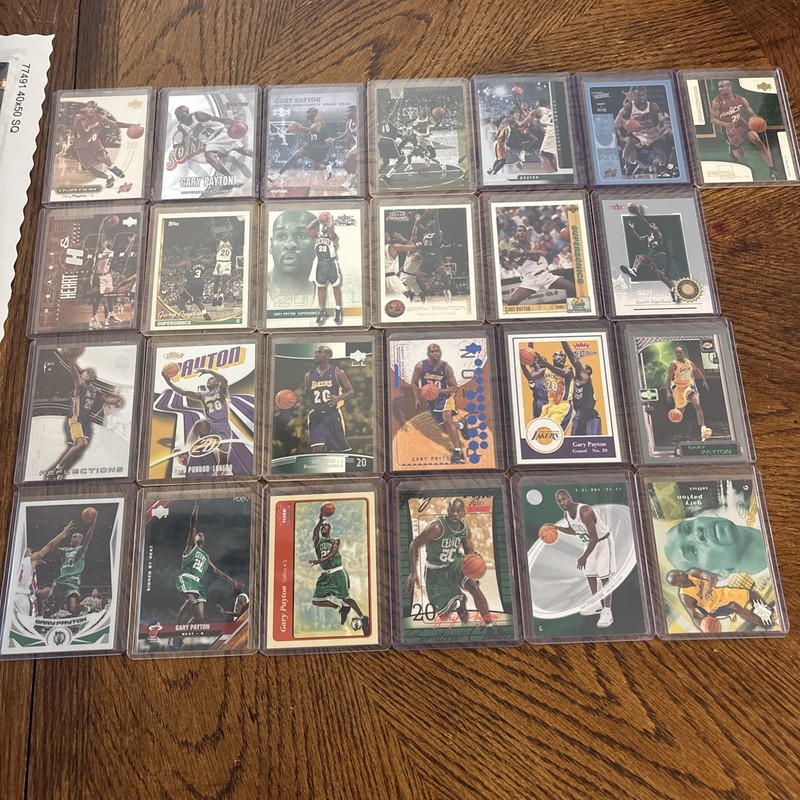 Gary Payton NBA Card Lot Of 25 Cards Inserts Chrome Great Lot No Doubles