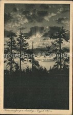 Auersberg Wildenthal Sonnenaufgang Aussichtsturm Unterkunftshaus Kupfertiefdruck