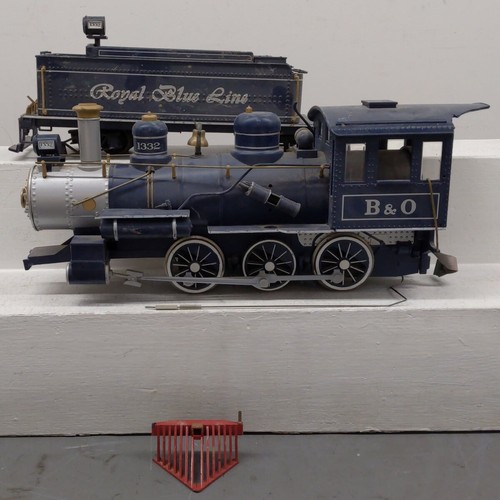 Locomotora de vapor y licitadora Bachmann 91243 escala G B&O azul real 4-6-0 #1332 | Zustand: Used