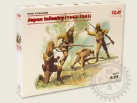 Japanese Infantry (1942-1945), 4X Figures / 1:35 - Icm