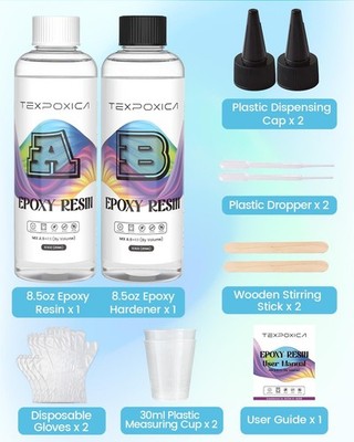 16 OZ Clear Epoxy Glue Kit - 5 Minute Fast Repair Multi-Purpose for Repairing...