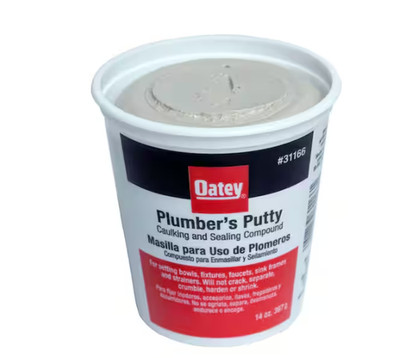 Oatey Plumber's Putty Sealing Compound for Frames and Faucets 14 oz. Off-White