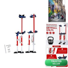 BLACKHORSE-RACING 15"-23" Professional Grade Adjustable Drywall Stilts Taping