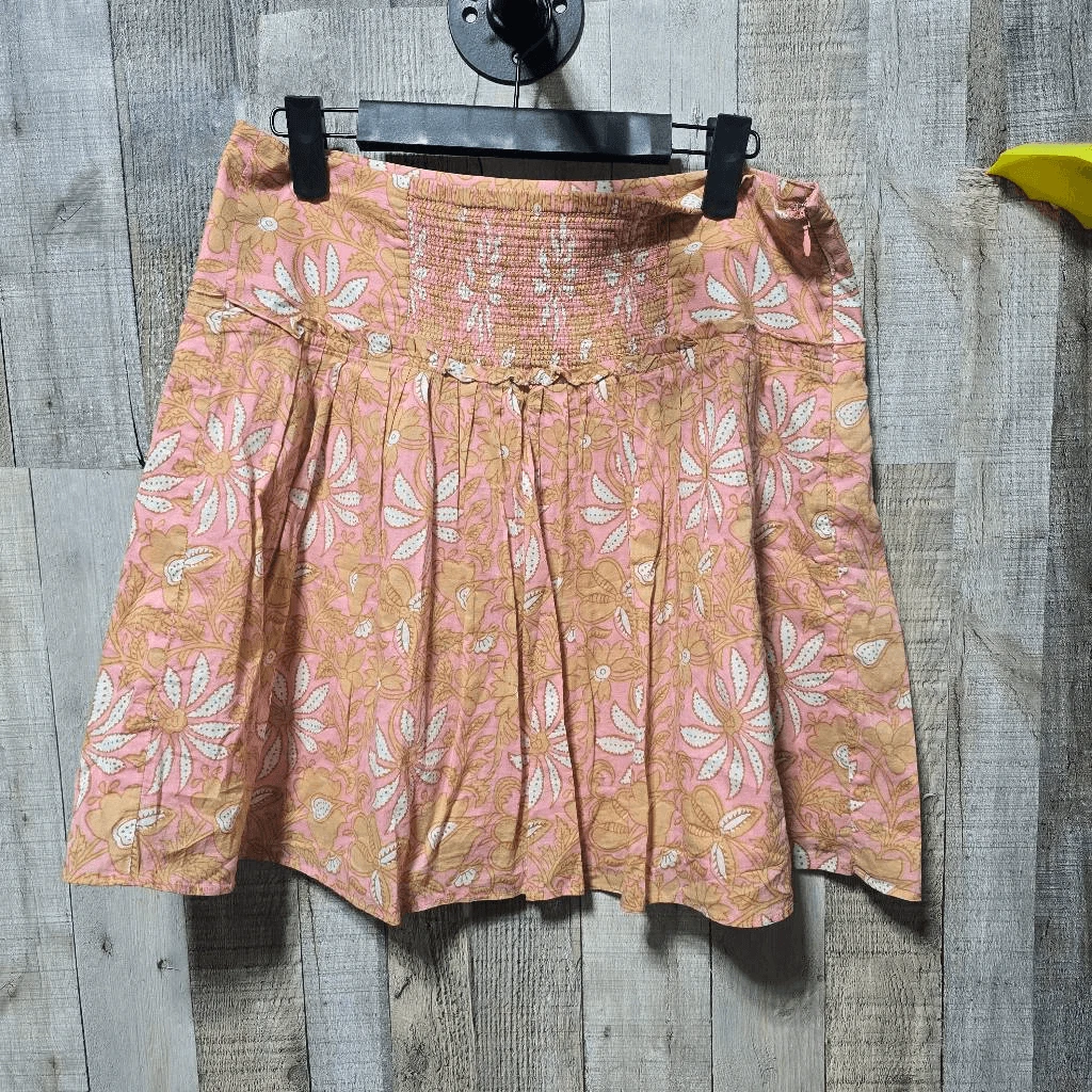 Banana Republic Pink Floral Pleated Mini Skirt 4 Boho Femme Festival Girly Party