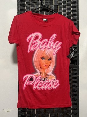 CandyMix Red Graphic Print 'Baby Please' Short Sleeve T-Shirt Women s S