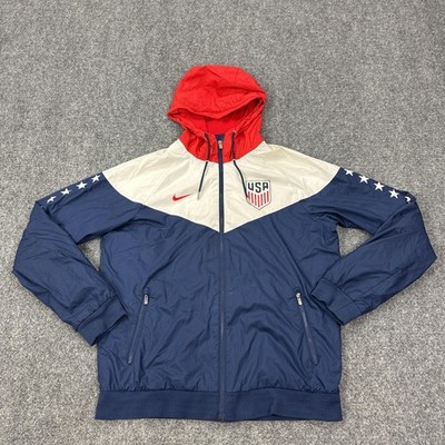 極美品 00s NIKE USA アメリカ代表 サッカー トラックジャケット USA Soccer Jacket Mens Medium Blue White Red USMNT Nike Full Zip