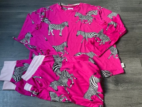 CHELSEA PEERS NEW YORK LADIES LONG SLEEVE PYJAMAS,PINK  MIX COLOUR,SIZE 12