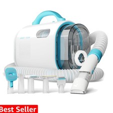 Pet Groomer Vacuum Kit 7 in 1 - Cat  Dog Grooming Kit with Brush, Detangle, ...