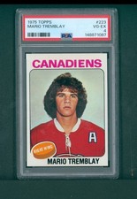 1975 Topps Hockey Card - #223 Mario Tremblay RC, PSA 4 VG/EX