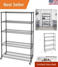 NSF-Certified Industrial-Strength 5-Tier Steel Shelving Unit - 800 lbs Capacity