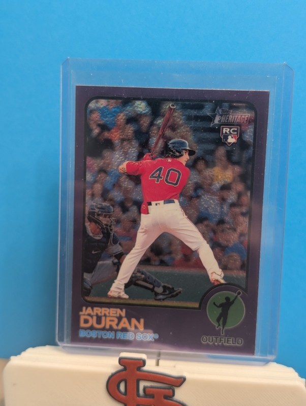 2022 Topps Heritage - Jarren Duran #211 Chrome Purple Refractor (RC)