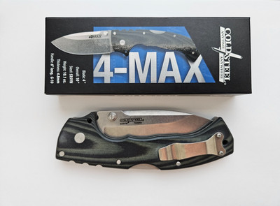 Cold Steel 4-Max Elite Folding Knife Black/Green G10 Handle S35VN
