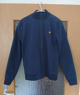 Lyle & Scott Herren Softshell Jacke S Blau Reißverschluss Stehkragen Kurz