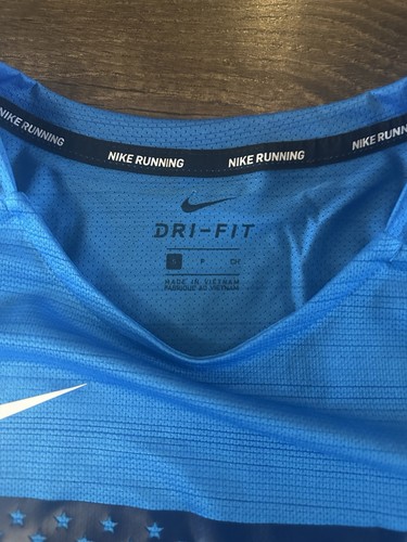 Nike Men's Running Team USA Dri-FIT Short-Sleeve T-shirt Blue, S - Picture 3 of 3