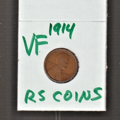 1914   VERY FINE   LINCOLN CENT   VERY FINE  1914 /  RS COINS #42D  FREE SHIP