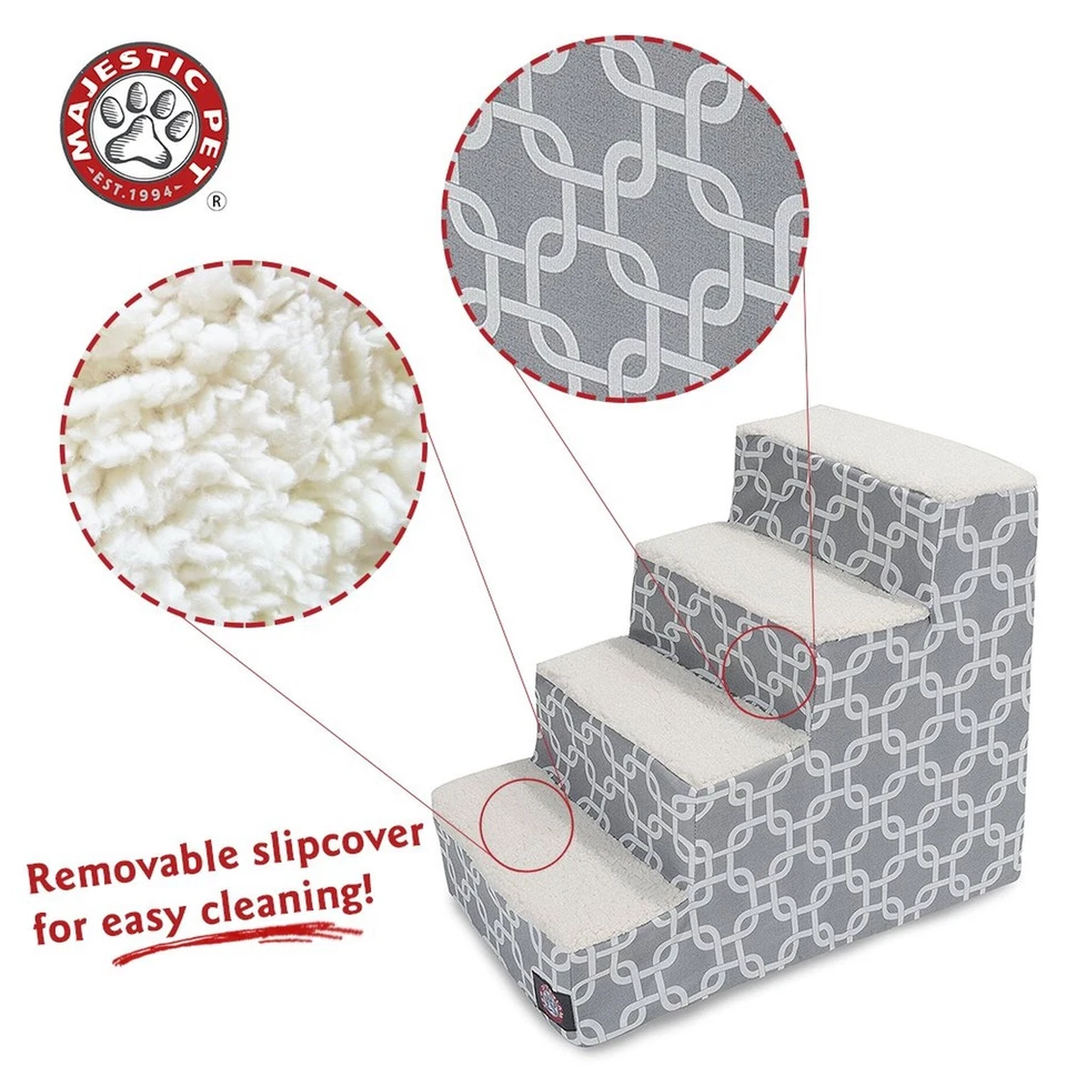 Majestic Pet 4 Step Portable Dog Stairs for Small Dogs to get on Bed Supports... - Image 4 of 4