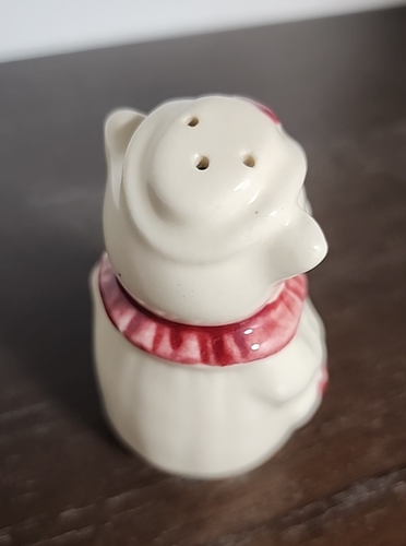 VTG SHAWNEE Winnie the Pig Salt -OR- Pepper Shaker Burg Collar w/Gold Highlights - Picture 11 of 13