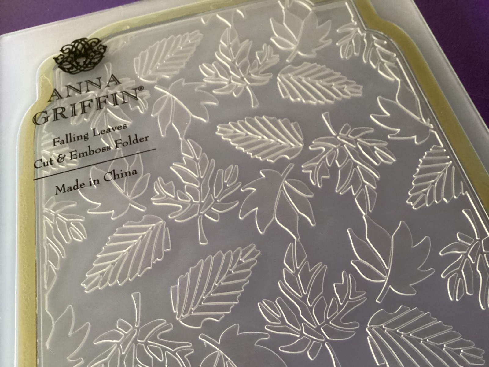 Anna Griffin Spellbound Patterns Falling Leaves Cut & Emboss Folder | eBay